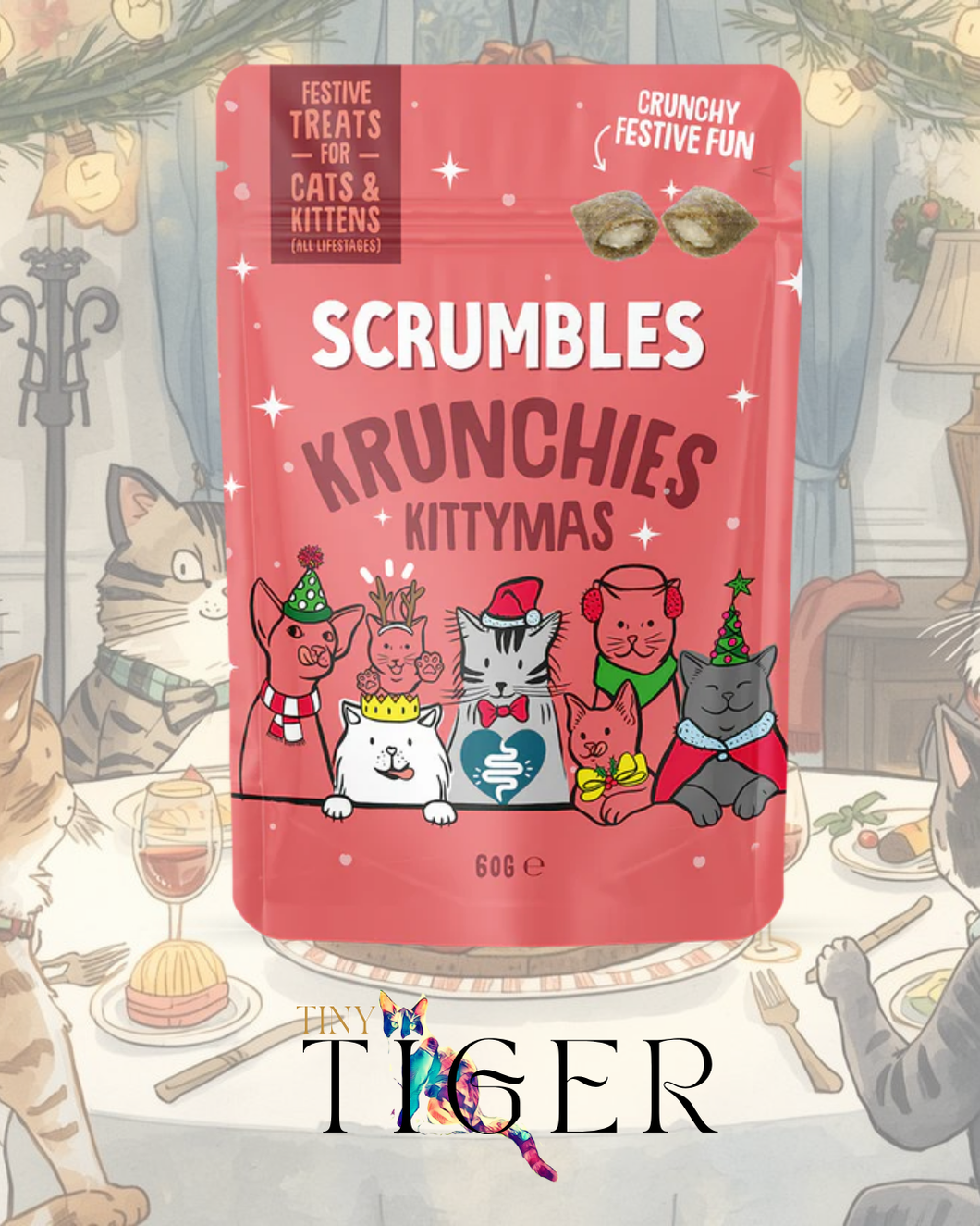 Scrumbles Krunchies Christmas Cat Treats