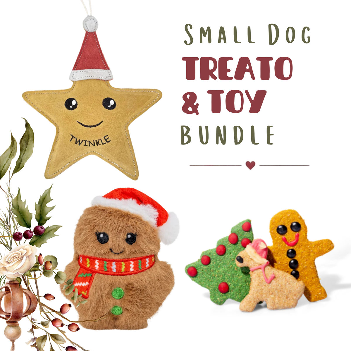 Small Dog Treat & Toy Bundle | Christmas