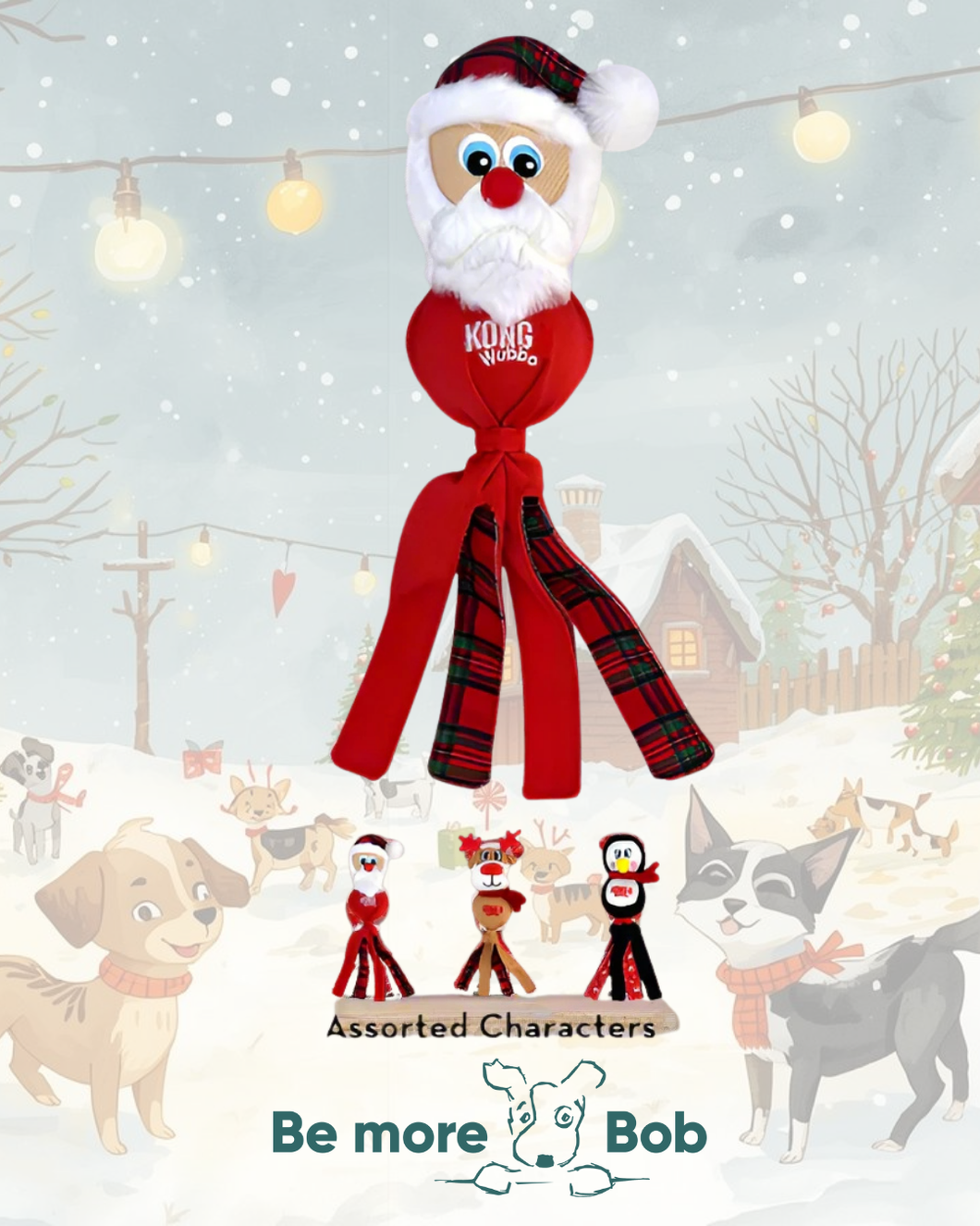 Kong Holiday Wubba Santa Reindeer