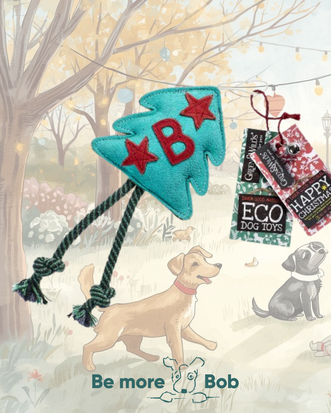 Green & Wilds Bruce the Spruce Eco Dog Toy