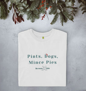 Pints, Dogs, Mince Pies - Men's Christmas T-Shirt