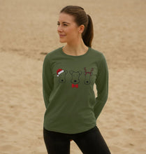 Load image into Gallery viewer, Foxy Christmas! Long Sleeve Tshirt