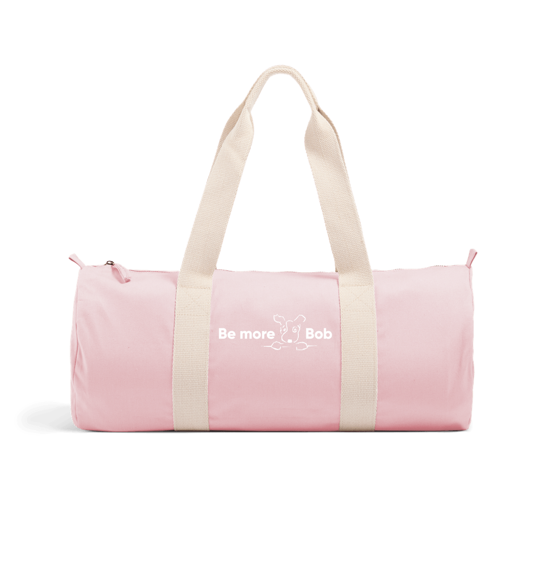 Pastel Pink Be More Bob organic duffle bag
