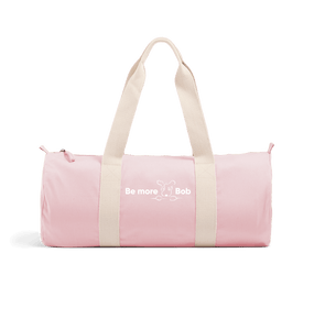 Pastel Pink Be More Bob organic duffle bag