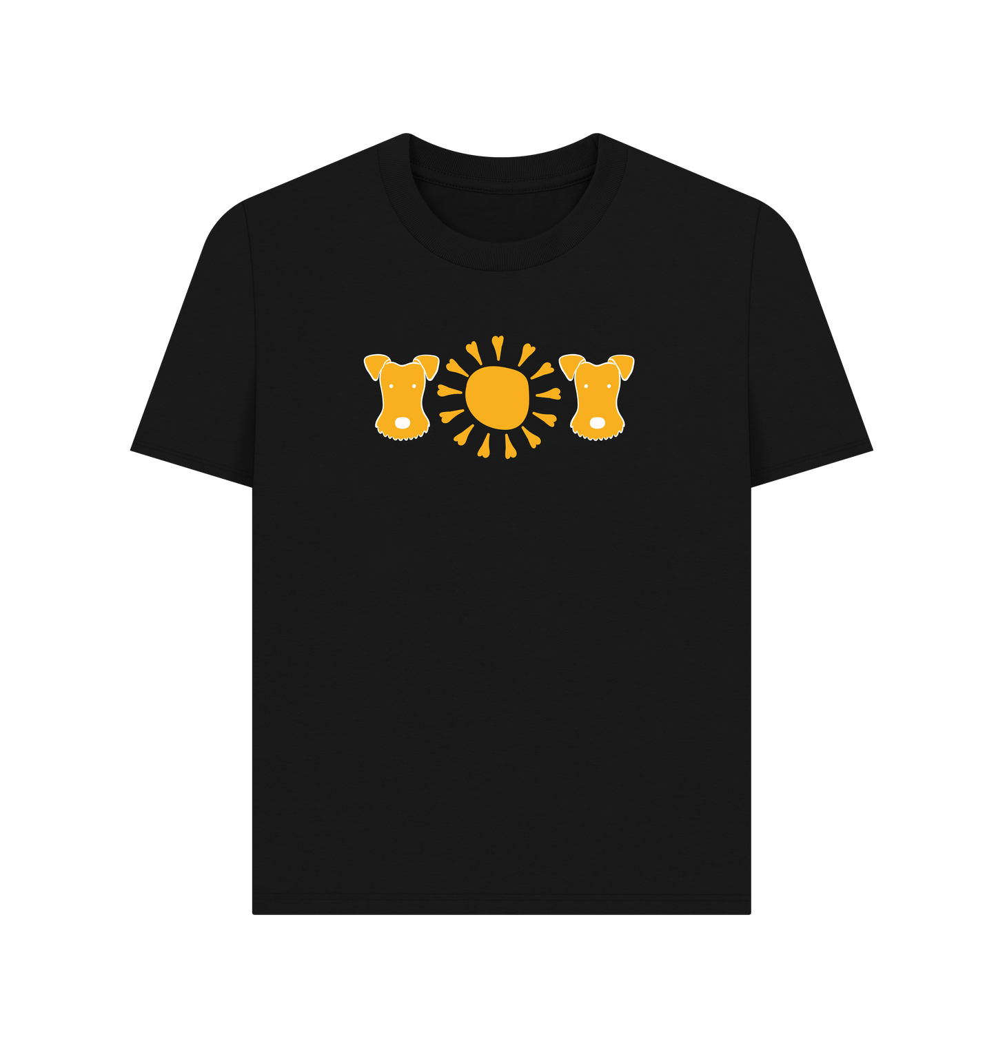 Black Printed T-shirt Front