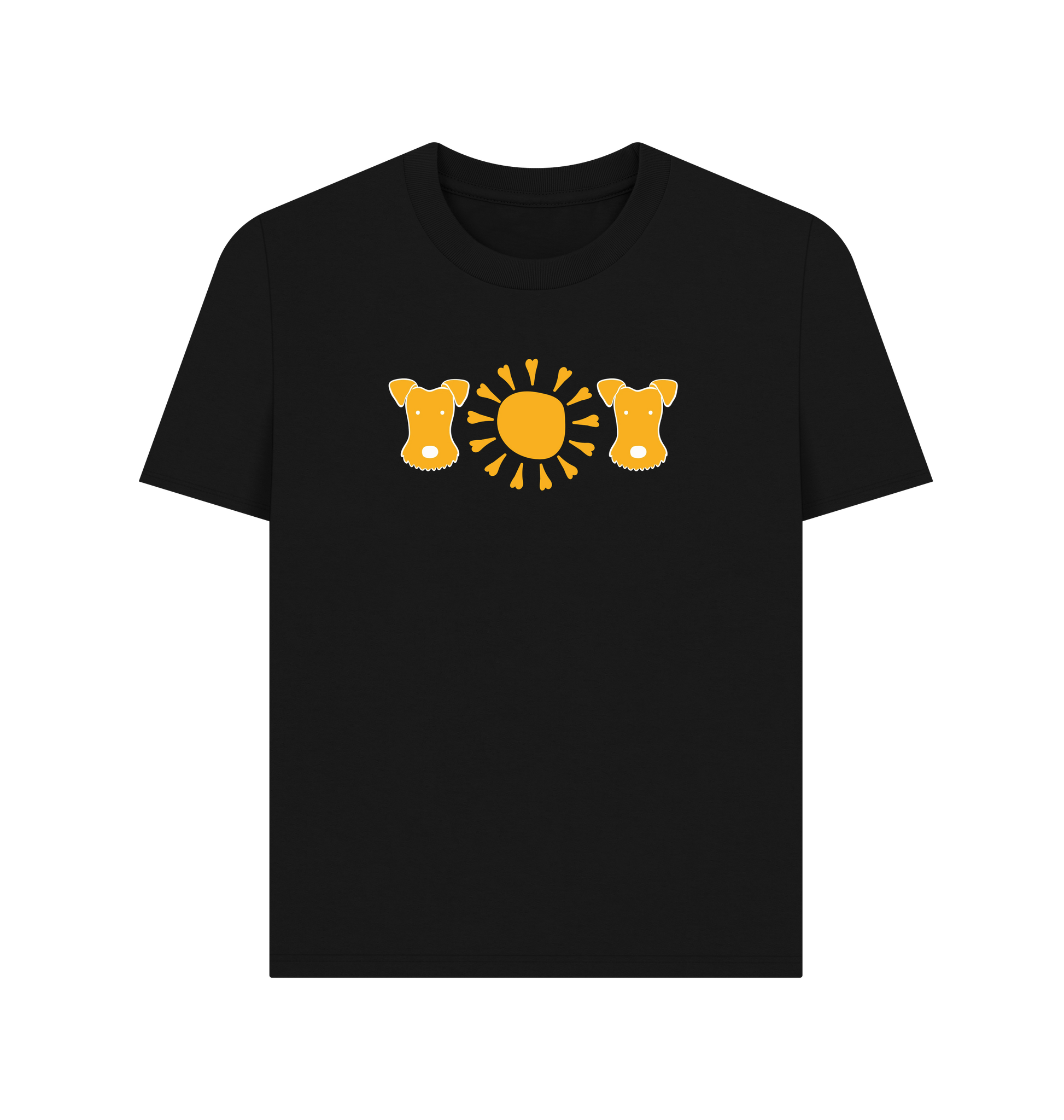 Black Printed T-shirt Front