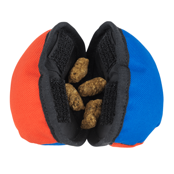 The Clam - Treat dispensing training toy: Orange & Blue