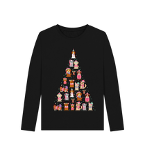 Load image into Gallery viewer, Black All the cuties Christmas long sleeve tshirt