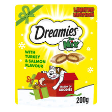 Load image into Gallery viewer, DREAMIES Christmas Cat Treats - Turkey &amp; Salmon - 200g