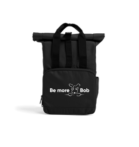 Black Be More Bob mini rolltop backpack