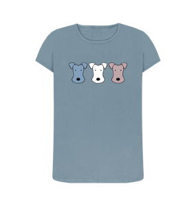 Stone Blue Foxy! Fox Terrier T-Shirt