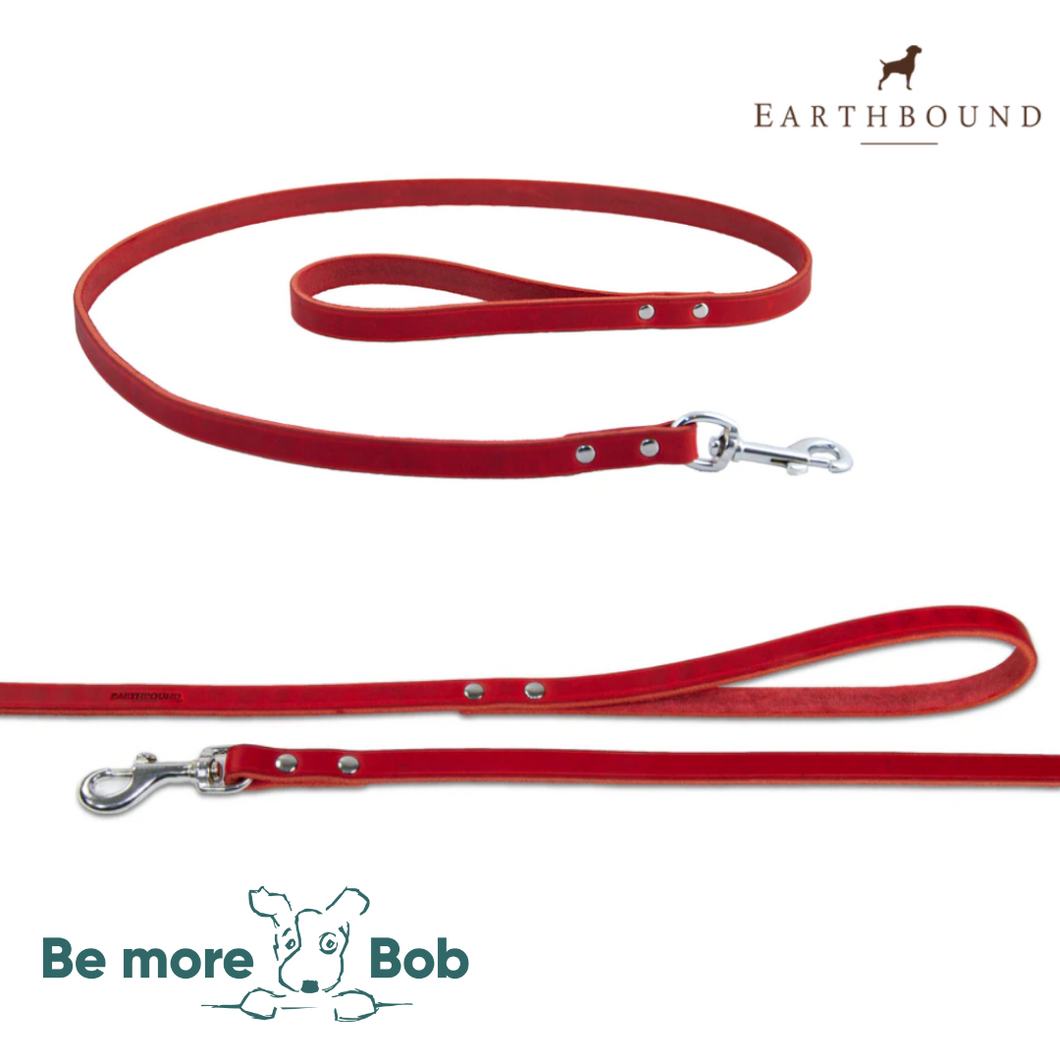 Earthbound Soft Country Leather lead - Red