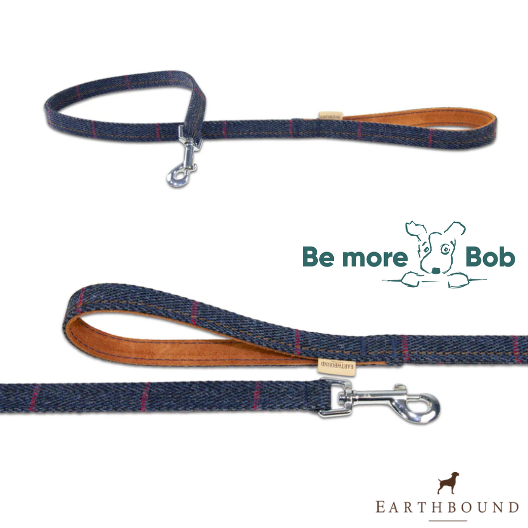 Earthbound Tweed Leash - Navy - last one available