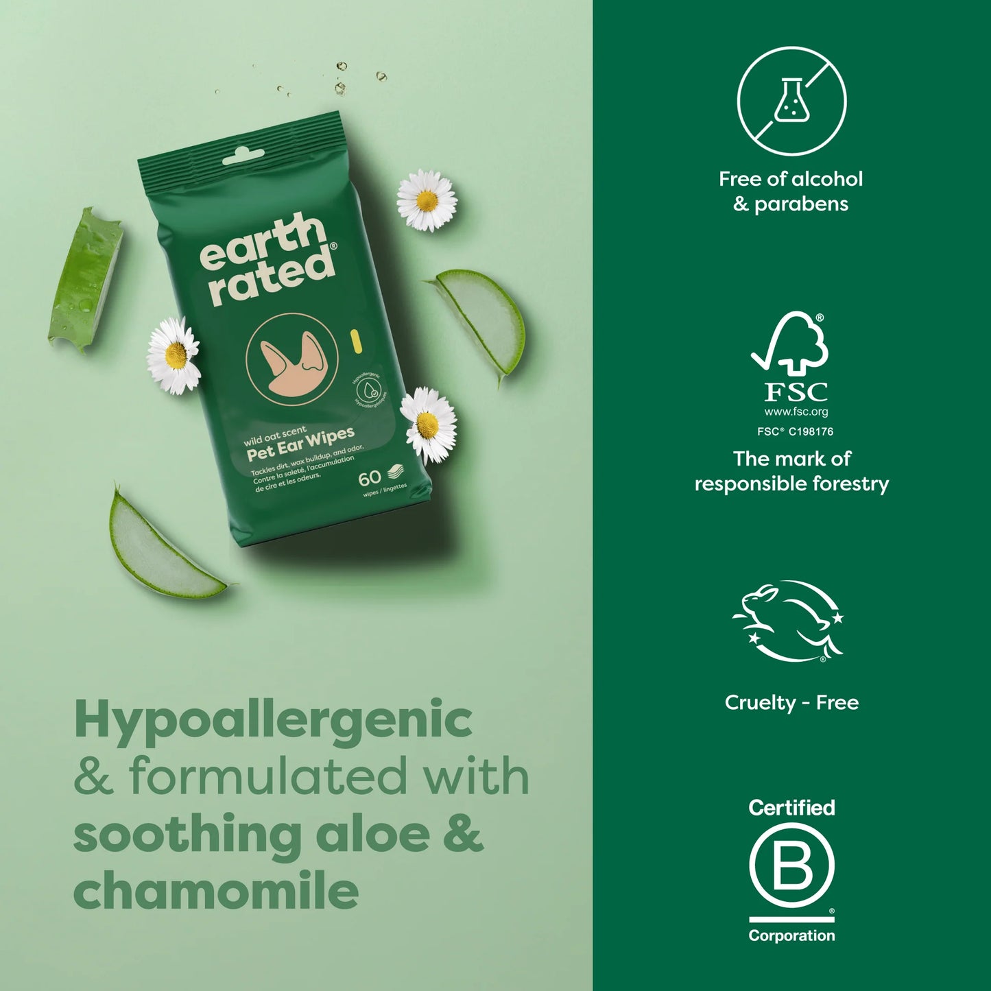 earth rated dog ear wipes