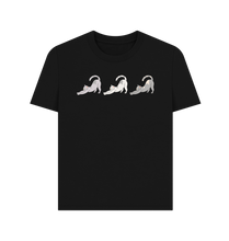 Load image into Gallery viewer, Black Printed T-shirt Front