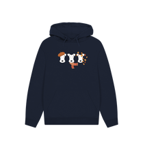 Load image into Gallery viewer, Navy Printed Hoody Front