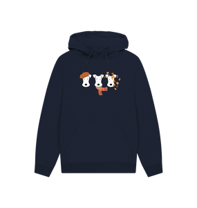 Navy Printed Hoody Front