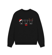 Load image into Gallery viewer, Black Foxy Christmas! Dark Colours Slouchy Sweatshirt