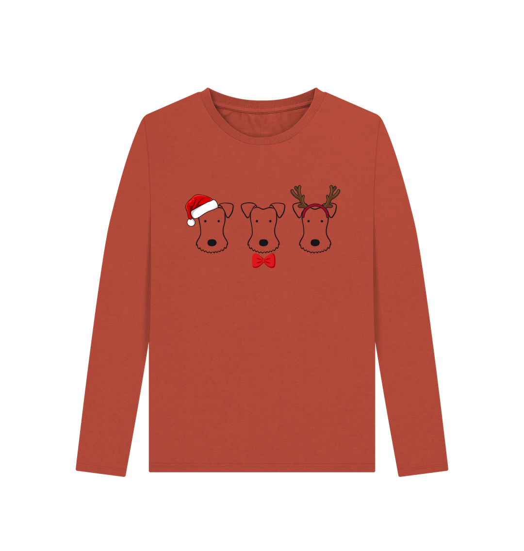 Rust Foxy Christmas! Long Sleeve Tshirt