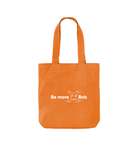 Orange Be More Bob organic cotton bag for life