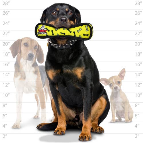 Ultimate Bone - Yellow Bone, Durable, Squeaky Dog Toy | Tuffy
