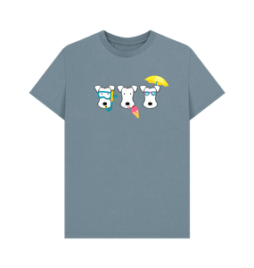 Stone Blue Printed T-shirt