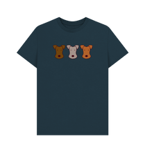 Load image into Gallery viewer, Denim Blue Printed T-shirt Front