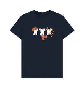 Navy Blue Printed T-shirt Front