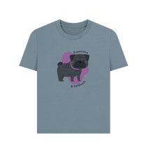 Load image into Gallery viewer, Stone Blue Printed T-shirt Front