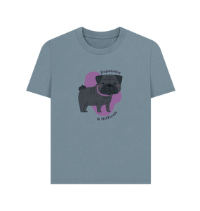 Stone Blue Printed T-shirt Front