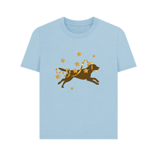 Load image into Gallery viewer, Milky Blue Printed T-shirt Front