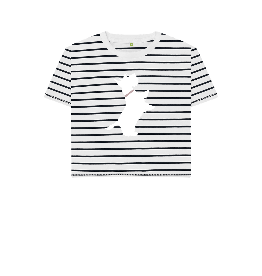 Navy Stripes Printed T-shirt