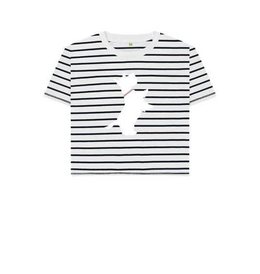 Navy Stripes Printed T-shirt