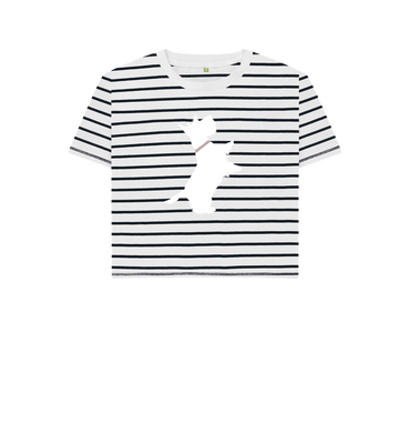 Navy Stripes Printed T-shirt