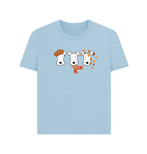 Load image into Gallery viewer, Milky Blue Printed T-shirt Front