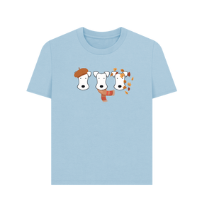 Milky Blue Printed T-shirt Front