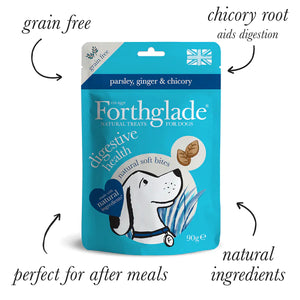 Forthglade digestive health multi-functional soft bites with parsley, ginger & chicory