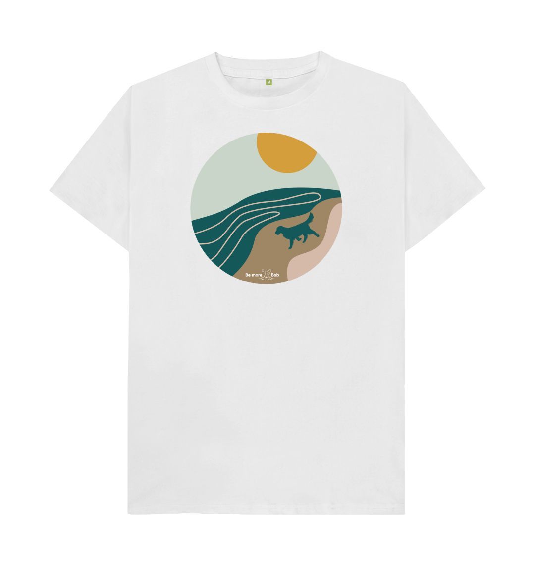 White Be More Bob T-Shirt - beach life