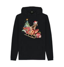 Load image into Gallery viewer, Black Bertie&#39;s Christmas Sledge! Men&#39;s hoody (can be unisex!)