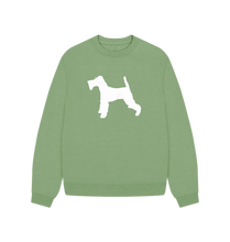 Load image into Gallery viewer, Sage Wire Fox Terrier Oversized Sweatshirt