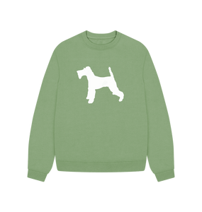 Sage Wire Fox Terrier Oversized Sweatshirt