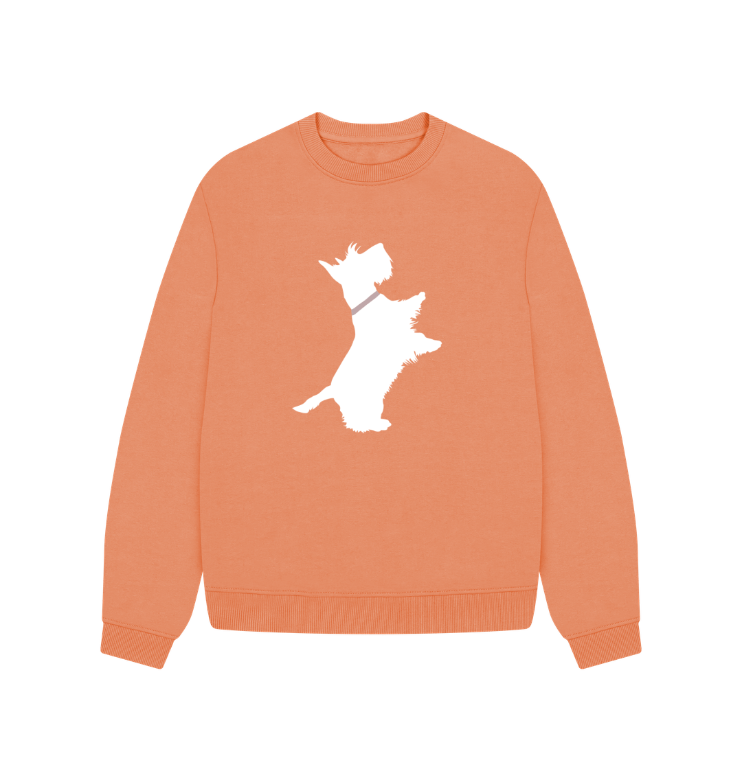 Apricot Westie Oversized Relaxed Sweatshirt