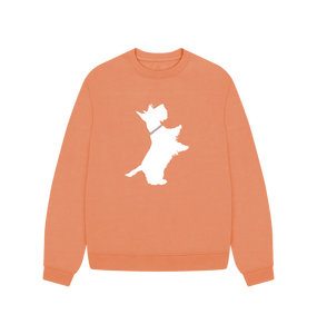 Apricot Westie Oversized Relaxed Sweatshirt