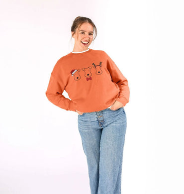 Foxy Christmas! Slouchy Sweatshirt