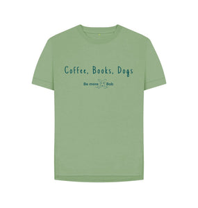 Sage Women's Relaxed Fit T-Shirt - coffee, books, dogs