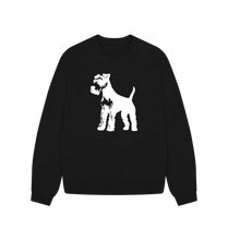 Load image into Gallery viewer, Black Schnauzer Oversized Relaxed Sweatshirt