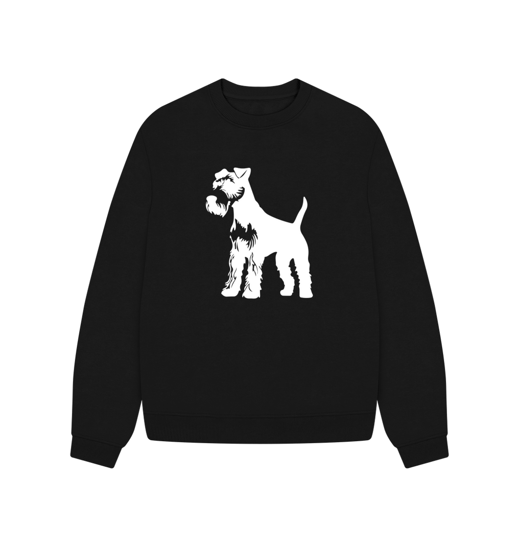 Black Schnauzer Oversized Relaxed Sweatshirt