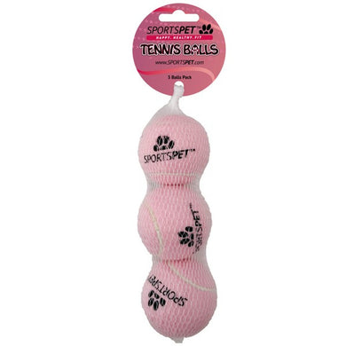 Sportspet Pink Tennis Balls 3 Pack