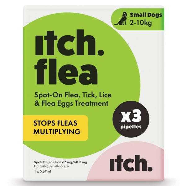 Itch. Flea Spot-On Treatment for Small Dogs – 3 Pipettes