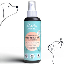 Load image into Gallery viewer, Charlie The Vet Antiseptic Wound &amp; Skin Care Spray for All Animals 100ml